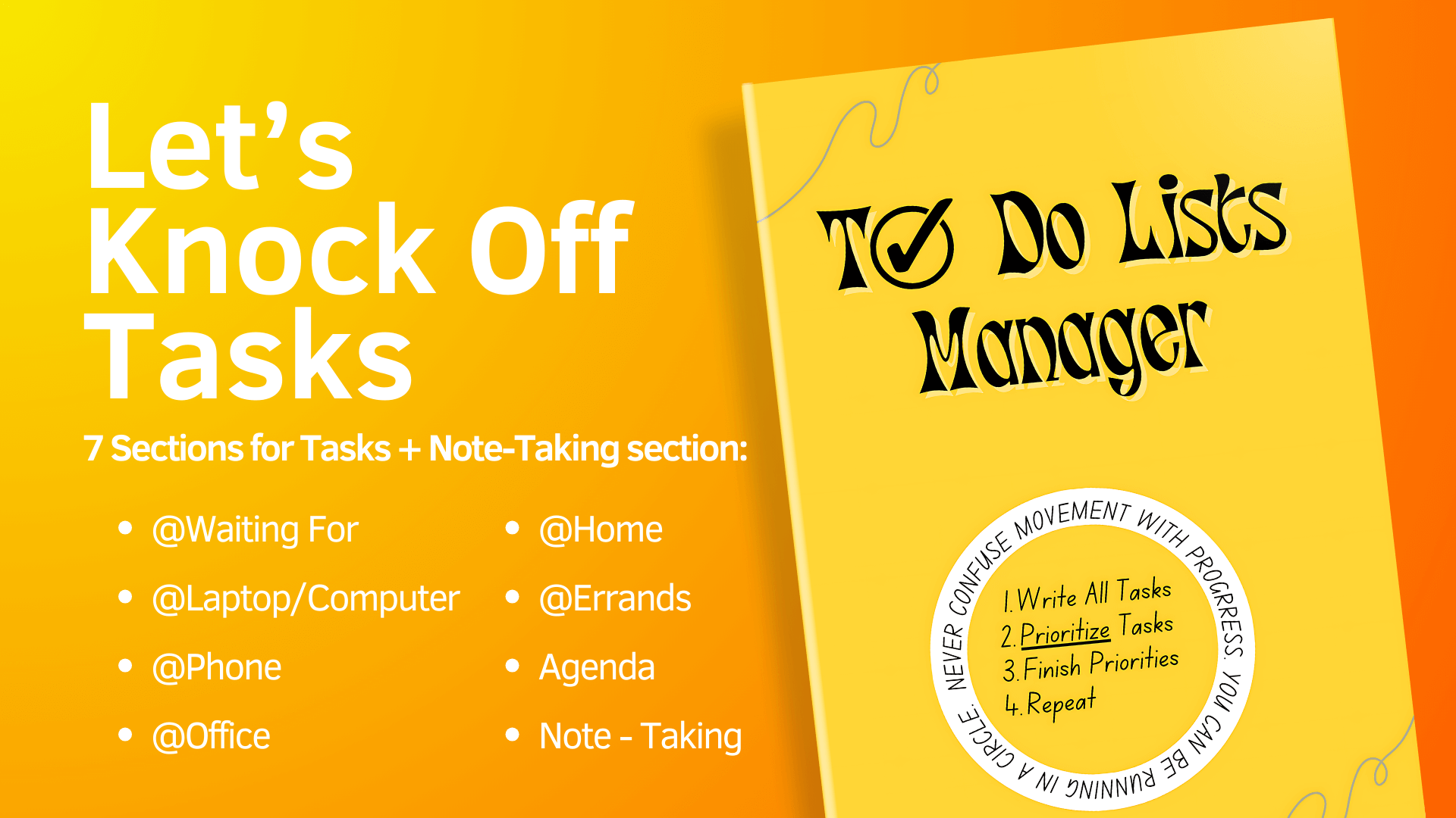 To do lists manager notebook with details