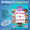 30 ways to happiness activity printable copy for girls cover