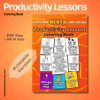 Productivity Lessons Coloring printable book cover