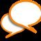 speech bubbles, comments, orange